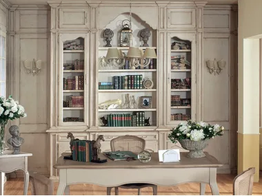 PR318 - Open solid wood bookcase _ Interiors Italia